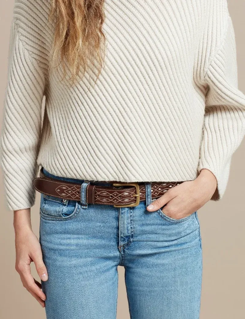 Penelope Chilvers Feria Belt - Bitter Chocolate