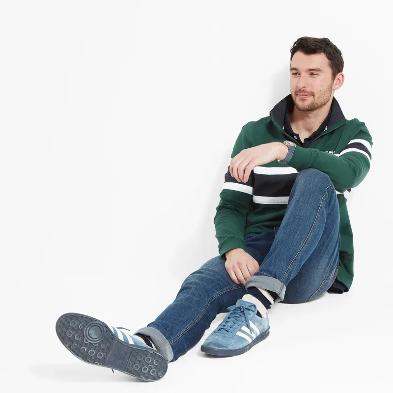 Schoffel Exmouth Heritage 1/4 Zip - Pine Green-1