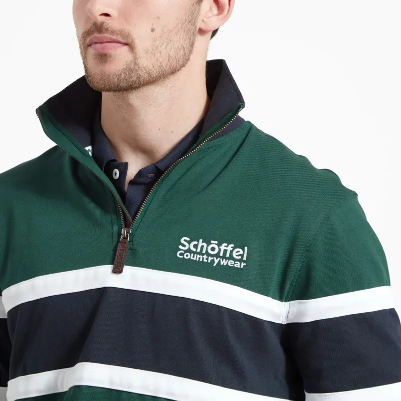 Schoffel Exmouth Heritage 1/4 Zip - Pine Green-2