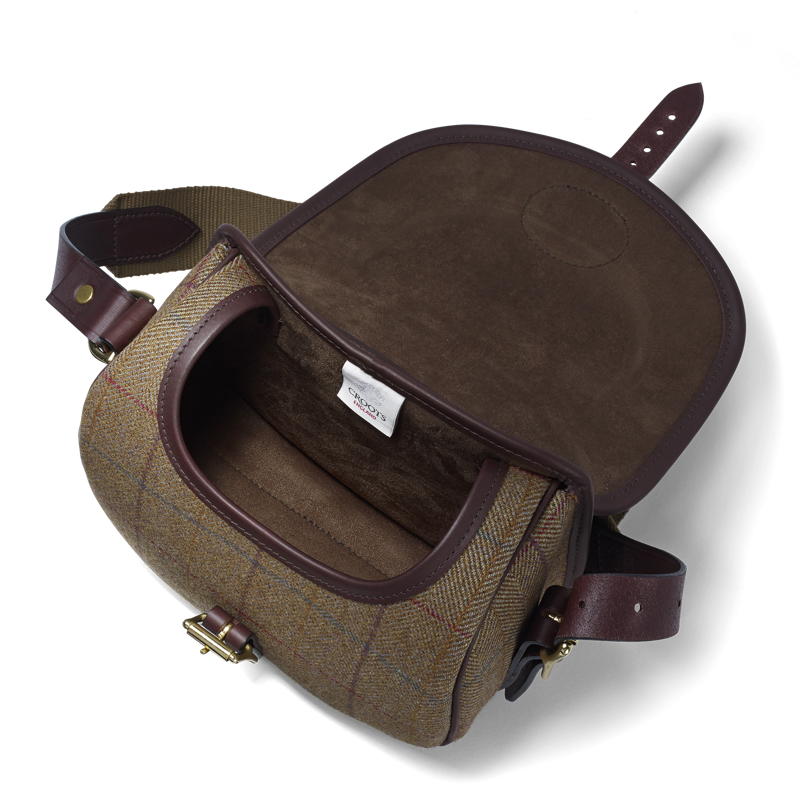 Croots Helmsley Tweed Cartridge Bag 100s Burgundy-1