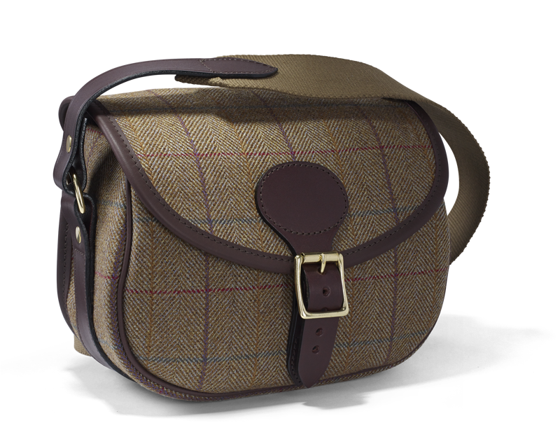 Croots Helmsley Tweed Cartridge Bag 100s Burgundy