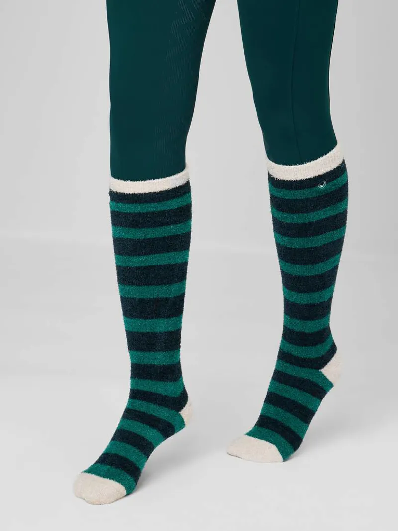 LeMieux Sophie Stripe Fluffies Socks - Spruce