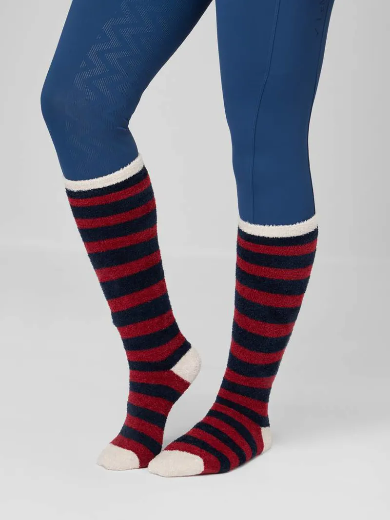 LeMieux Sophie Stripe Fluffies Socks - Navy