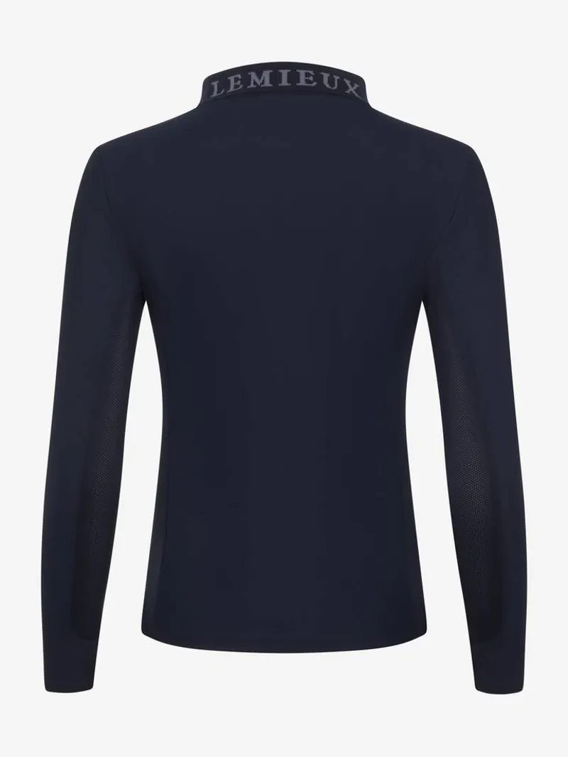 LeMieux Long Sleeve Sport Polo Shirt - Navy-2