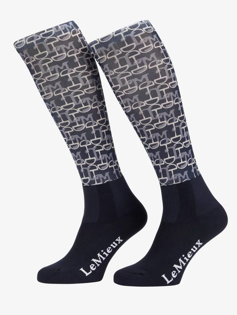 LeMieux Kids Footsie Socks - Florence Navy-1