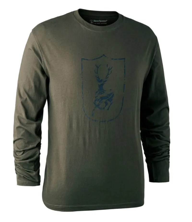 Deerhunter Logo Long Sleeve T-Shirt - Bark Green