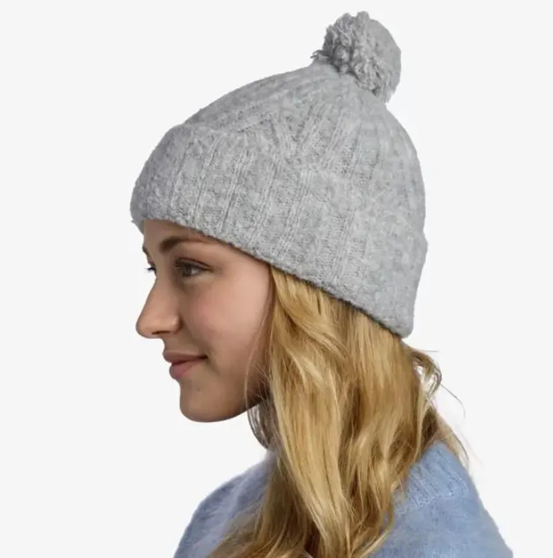 Buff Knitted Hat - Nerla Grey