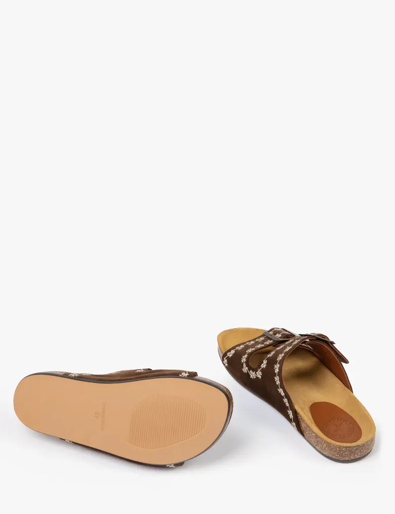 Penelope Chilvers Pool Suede Emb Slide-3