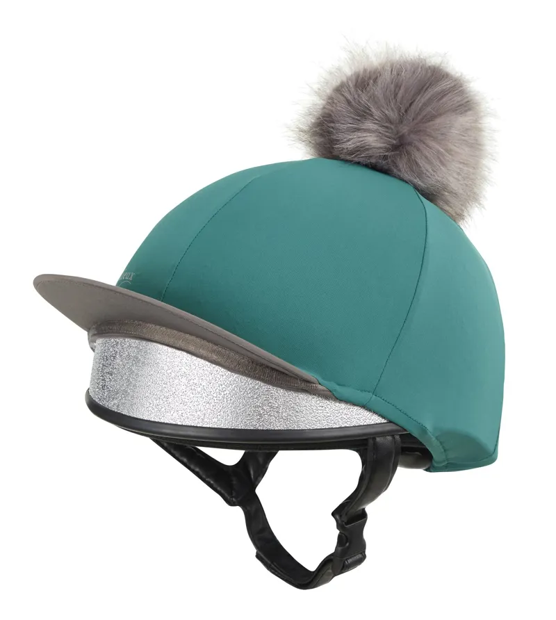 LeMieux Pom Pom Hat Silk - Peacock-1