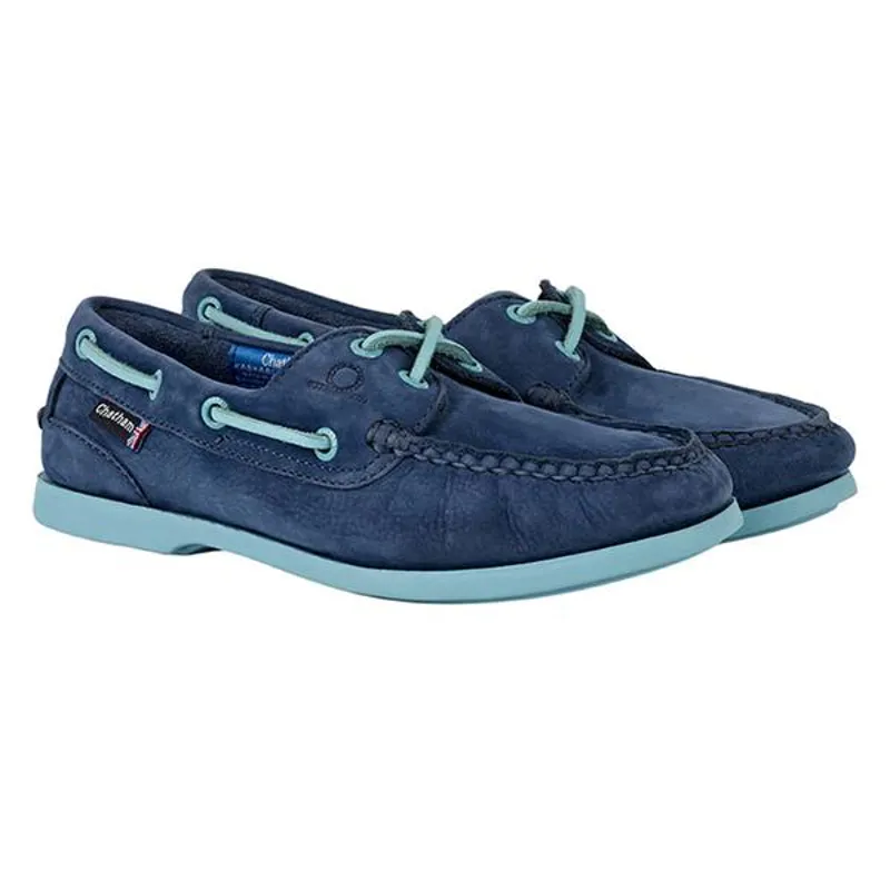 Chatham Pippa Ladies Boat Shoe -Navy/Turquoise
