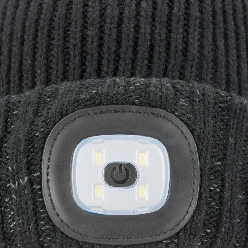 Sealskinz Waterproof Cold Weather LED Roll Cuff Beanie - Black-1