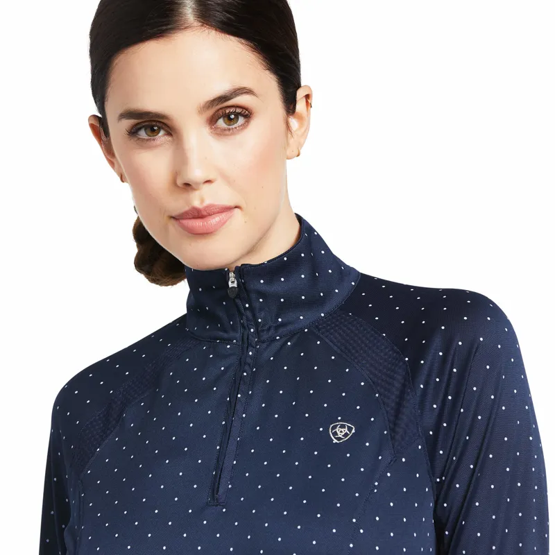 Ariat Sunstopper 2.0 Baselayer - Navy Dot-1