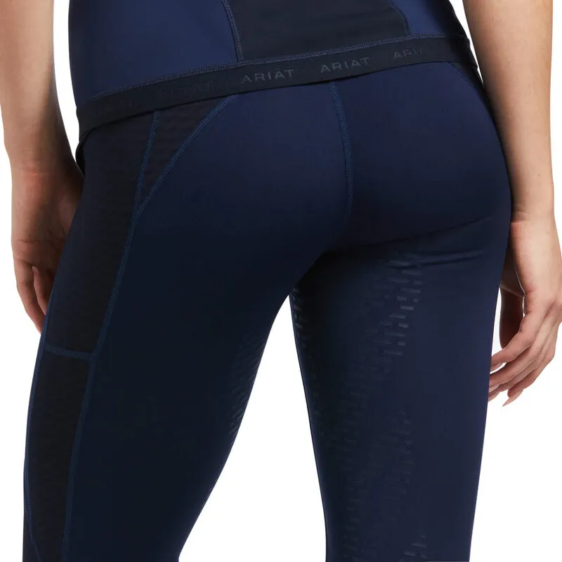 Ariat Ladies Ascent Half Grip Tights - Navy-2