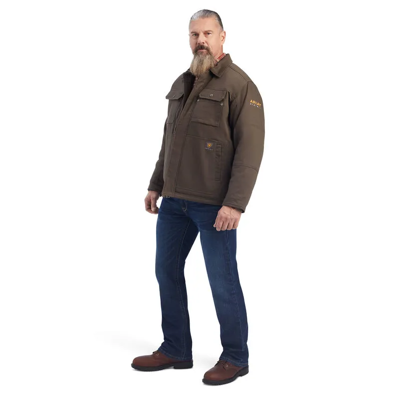 Ariat Rebar Duracanvas Sherpa-Lined Coat - Wren-1