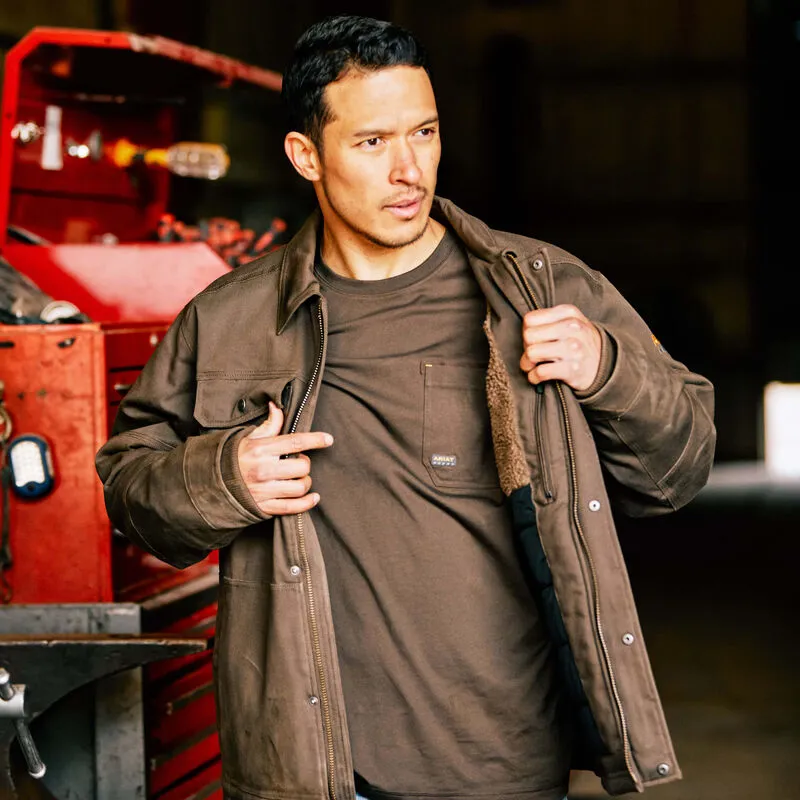 Ariat Rebar Duracanvas Sherpa-Lined Coat - Wren-4