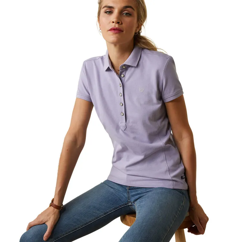 Ariat Prix 2.0 Ladies Short Sleeve Polo Shirt - Heirloom Lilac