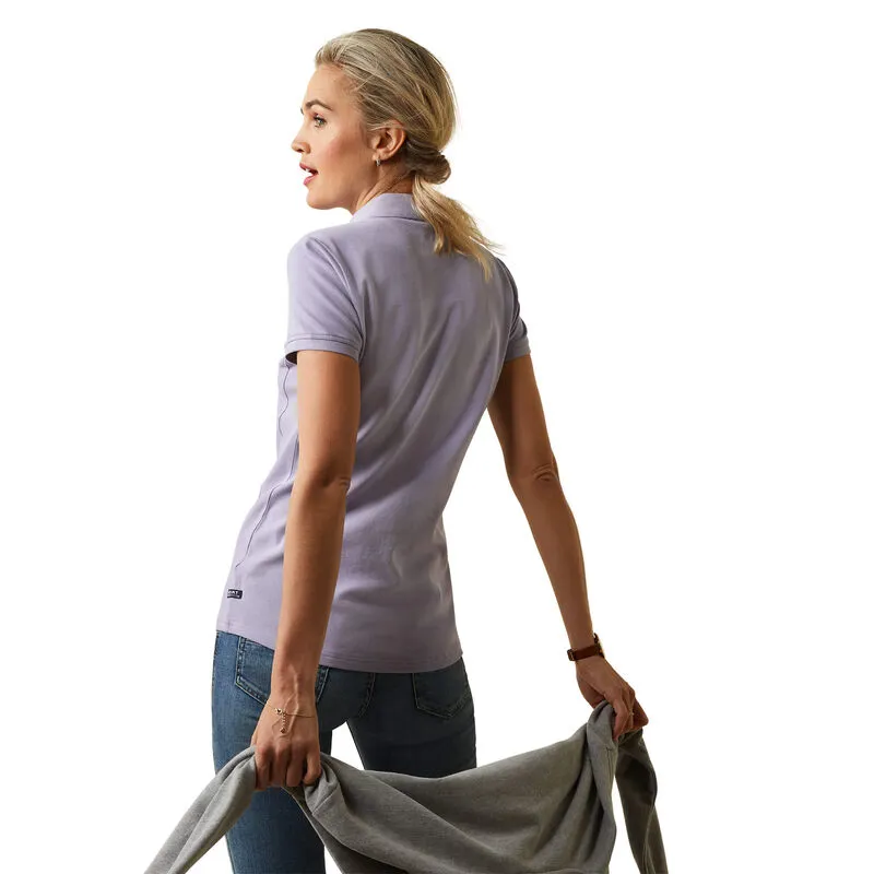 Ariat Prix 2.0 Ladies Short Sleeve Polo Shirt - Heirloom Lilac-4