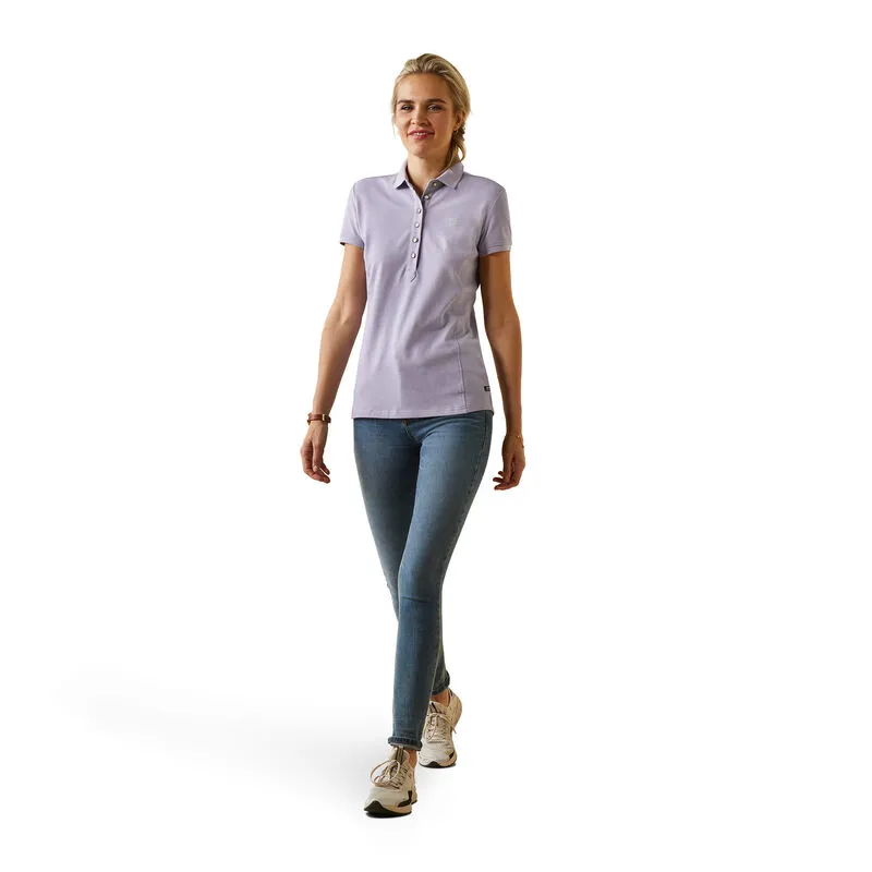 Ariat Prix 2.0 Ladies Short Sleeve Polo Shirt - Heirloom Lilac-1