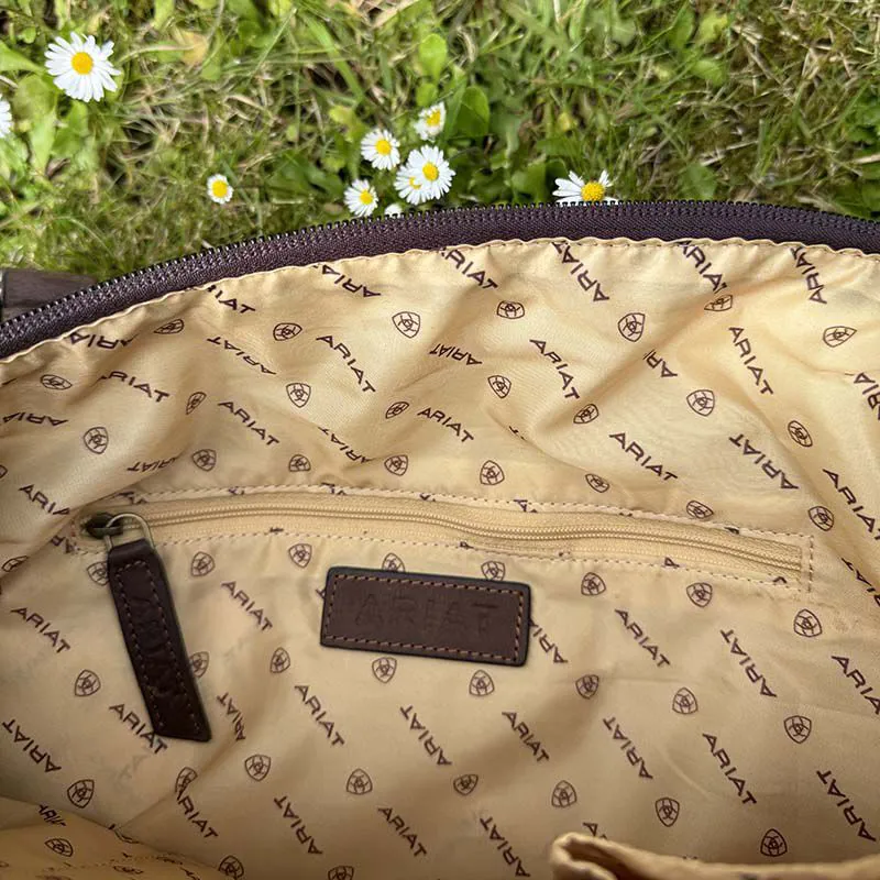 Ariat Canvas Duffle Bag - Brown-1