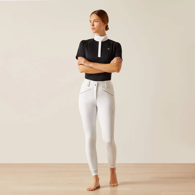 Ariat Tri Factor Grace Knee Patch Ladies Breech - White-1