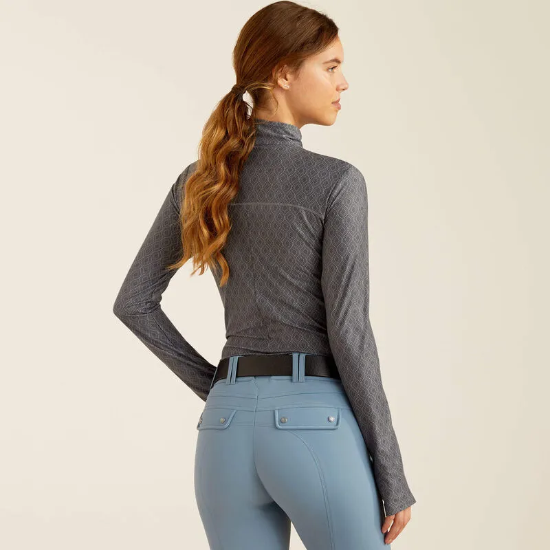 Ariat Ladies Lowell 3.0 1/4 Zip LS Baselayer - Quiet Shade Doy-2