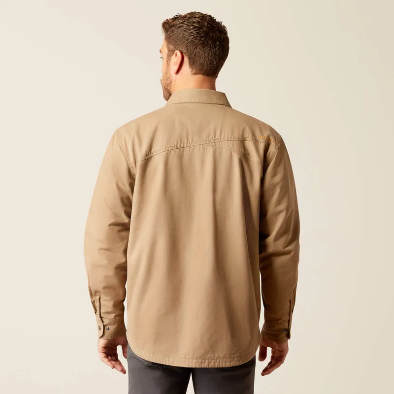 Ariat Gents Rebar Canvas Shirt Jacket - Khaki -1