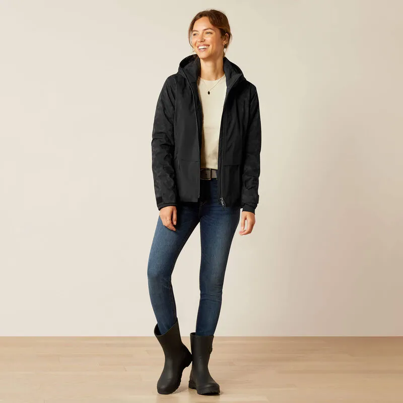 Ariat Ladies Valor 2.0 H2O Jacket Black/ Camo-1