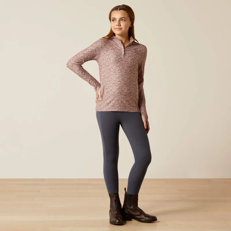 Ariat Youth Lowell 3.0 1/4 Zip Baselayer - Abstract Floral-3