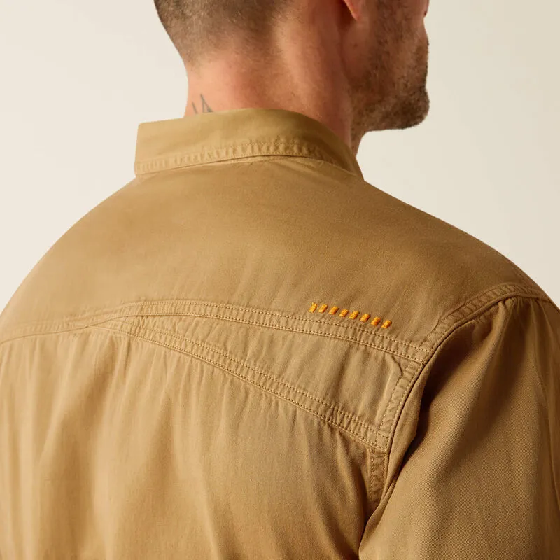 Ariat Rebar Washed Twill Work Shirt - Rebar Khaki-3