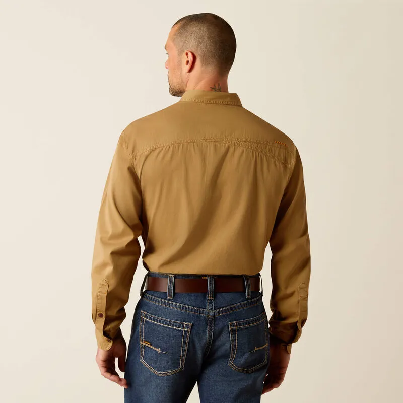 Ariat Rebar Washed Twill Work Shirt - Rebar Khaki-1