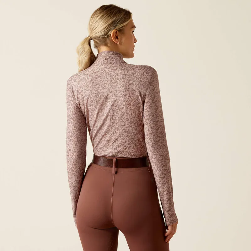 Ariat Ladies Lowell 3.0 1/4 Zip LS Baselayer - Abstract Floral-1