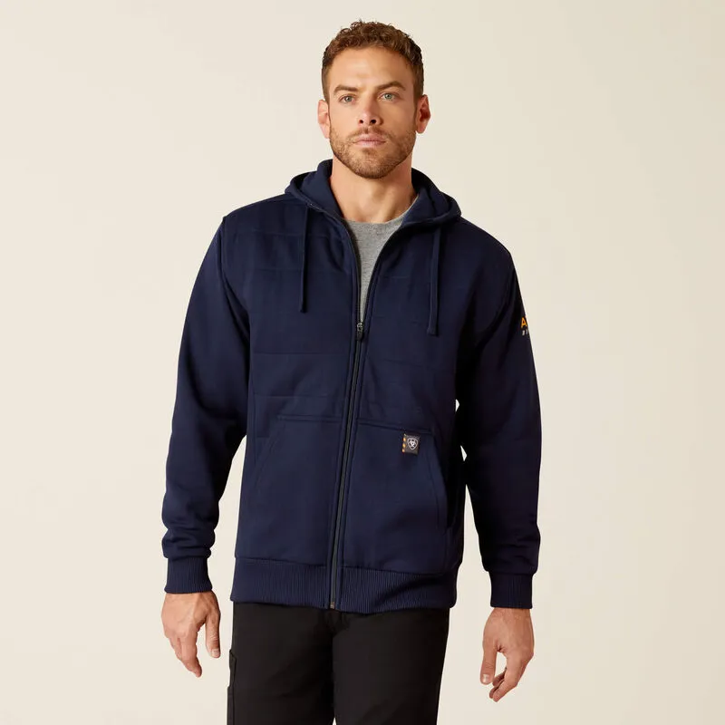 Ariat Rebar All-Weather Ins Full Zip Hood - Navy