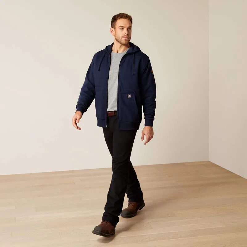 Ariat Rebar All-Weather Ins Full Zip Hood - Navy-4