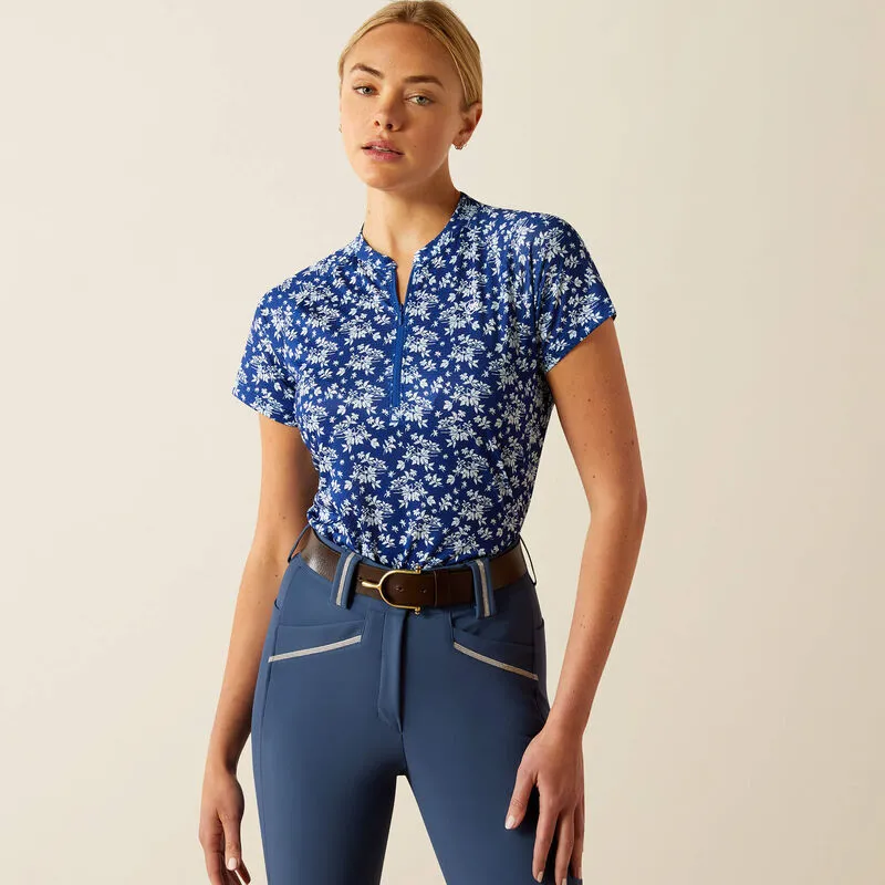 Ariat Ladies Labyrinth 1/4 Zip Baselayer - Sodalite Floral