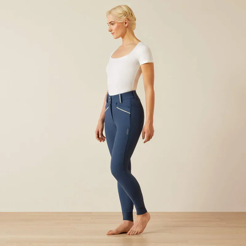 Ariat Ladies Tri Factor Grace Knee Patch Breech - Dark Denim-1