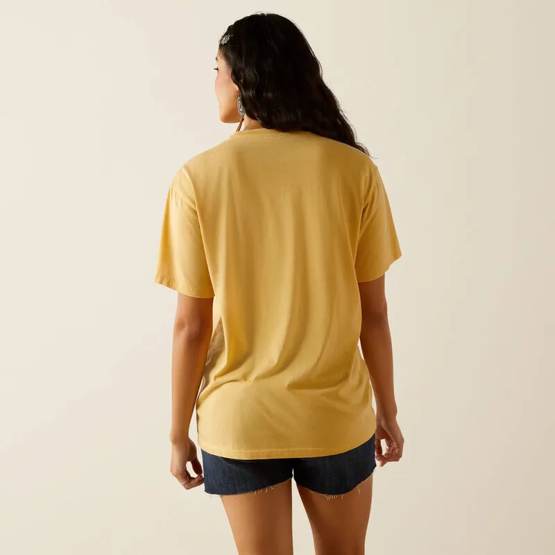 Ariat Ladies Darlin Rose T-Shirt - Rattan-3