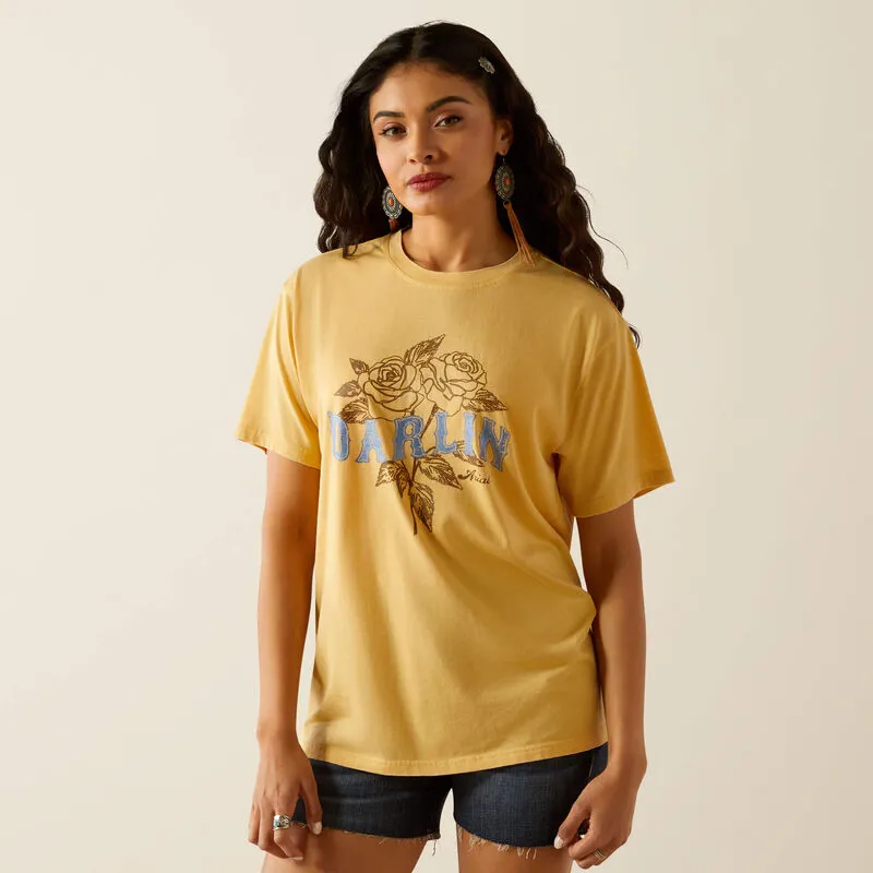 Ariat Ladies Darlin Rose T-Shirt - Rattan
