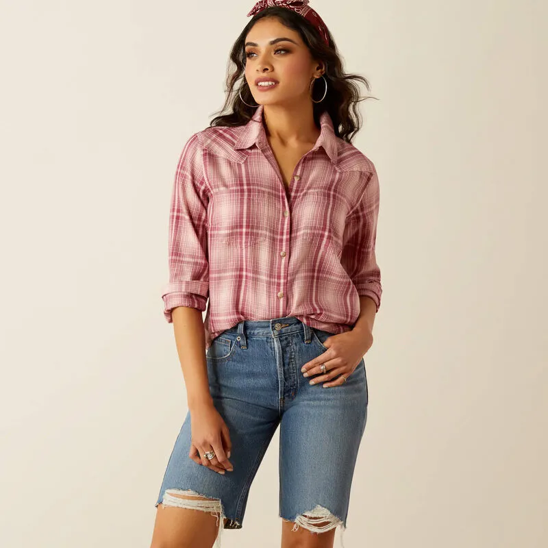 Ariat Ladies Billie Jean Shirt - Delilah Plaid-2