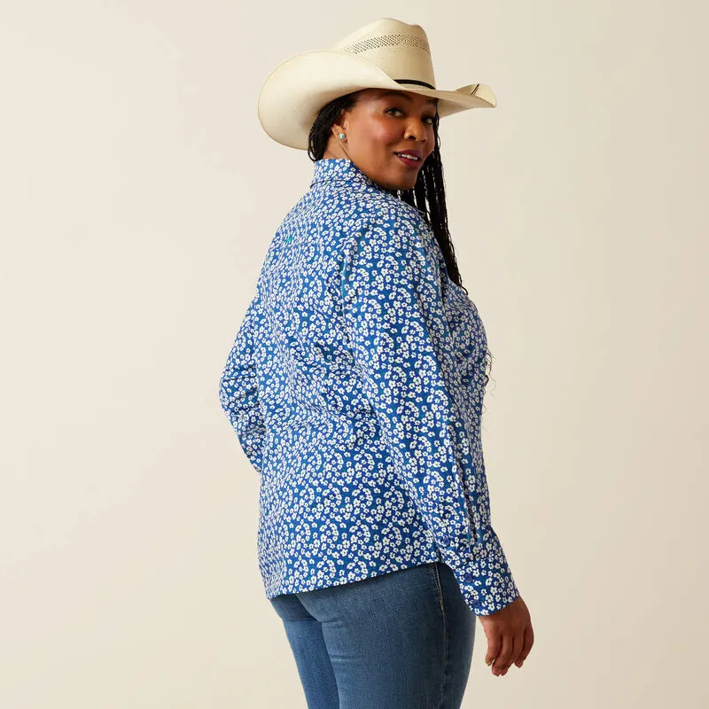 Ariat Ladies Kirby Strech Shirt - Georgia Floral Ditsy Print-2