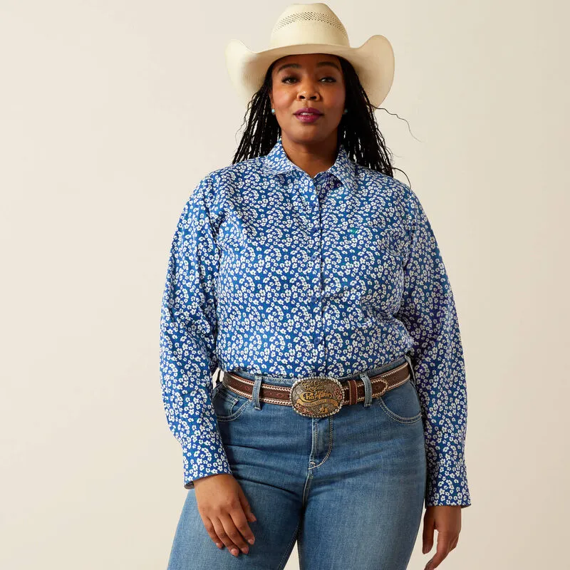Ariat Ladies Kirby Strech Shirt - Georgia Floral Ditsy Print-1