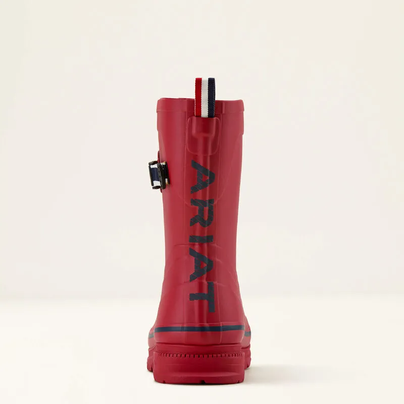 Ariat Ladies Kelmarsh Mid Rubber Boot - Team Red-2