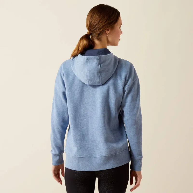 Ariat Ladies Rabere 2.0 Hoodie - China Blue Heather-1