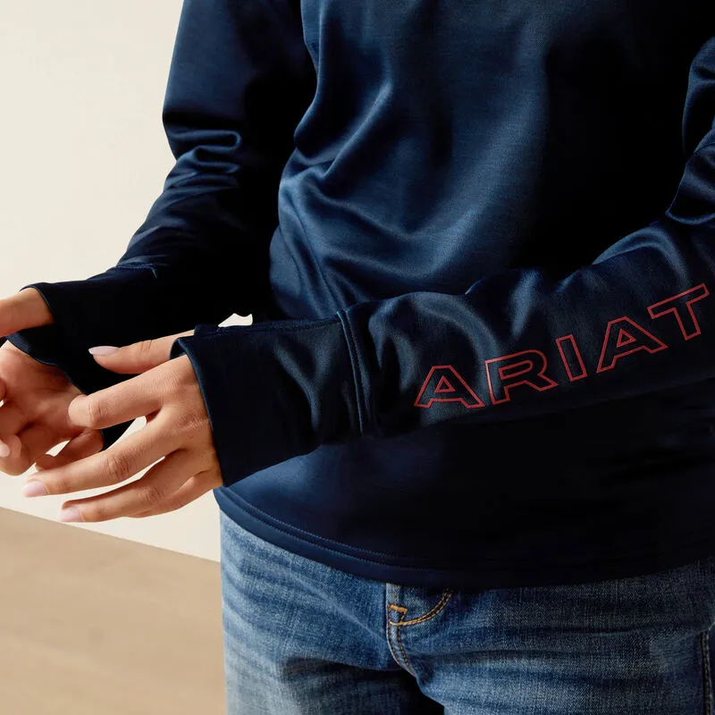 Ariat Youth Team EQ 1/2 Zip Pullover - Navy-3