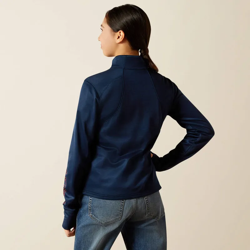 Ariat Youth Team EQ 1/2 Zip Pullover - Navy-1