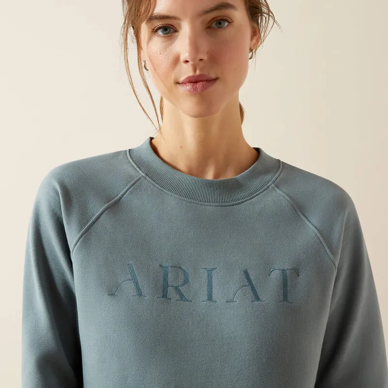 Ariat Ladies Martine Sweatshirt - Steel Sage-1