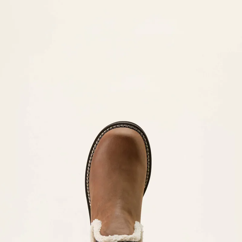 Ariat Ladies Fatbaby Chelsea Cozy Western Boot - Distressed Brown-4