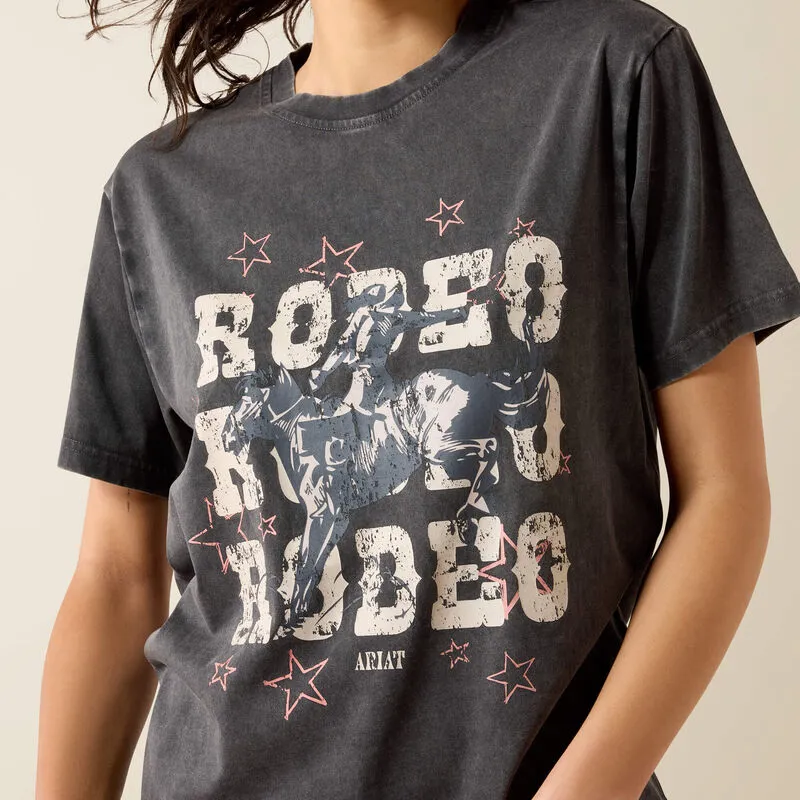 Ariat Star Spangled Rodeo T-Shirt - Charcoal Mineral Wash-3