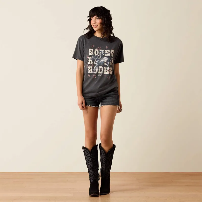 Ariat Star Spangled Rodeo T-Shirt - Charcoal Mineral Wash-2