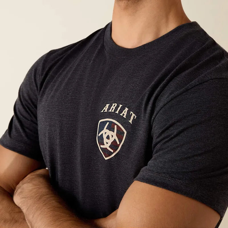 Ariat American Bison Classic Fit T-Shirt - Charcoal Heather-4