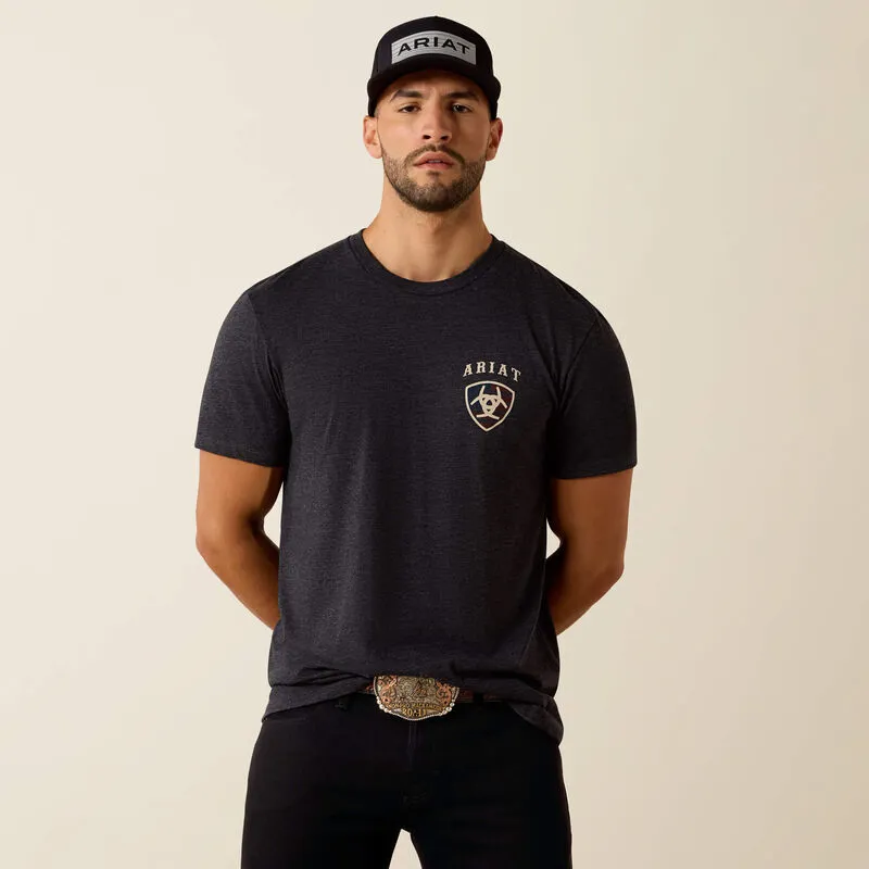 Ariat American Bison Classic Fit T-Shirt - Charcoal Heather-1